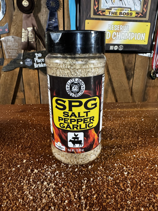 Elite BBQ Smokers SPG Rub – Salt, Pepper & Garlic